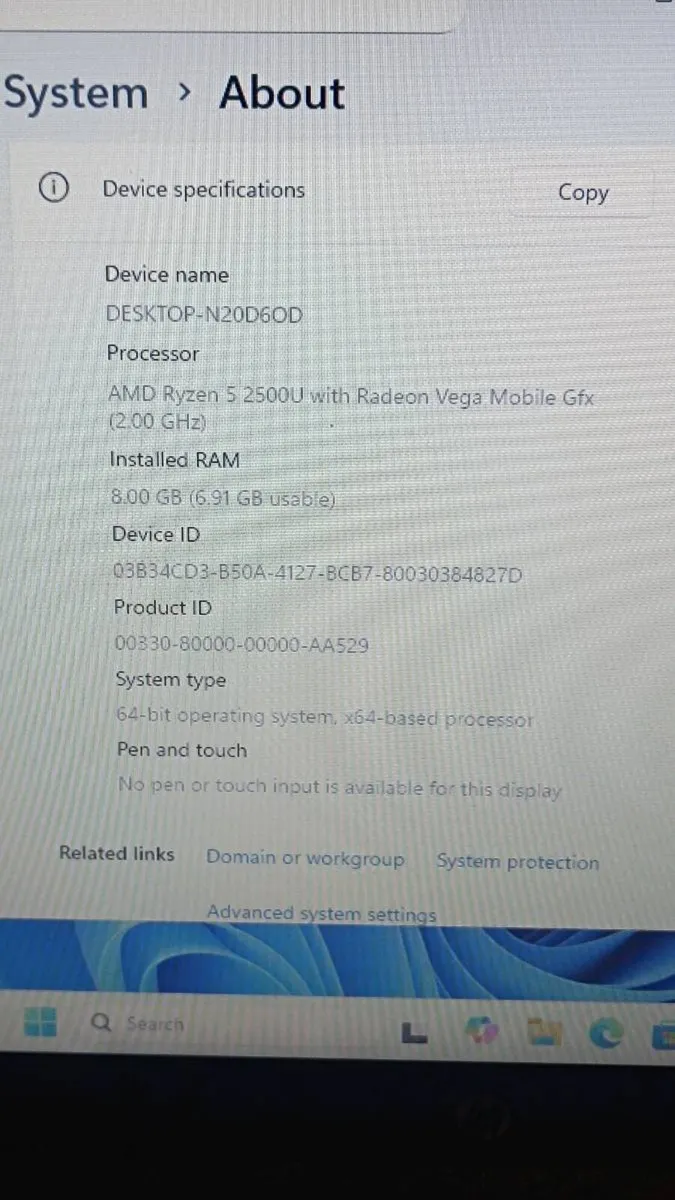 Hp 255 G7, Ryzen 5, 8Gb, 250gb Nvme - Image 2