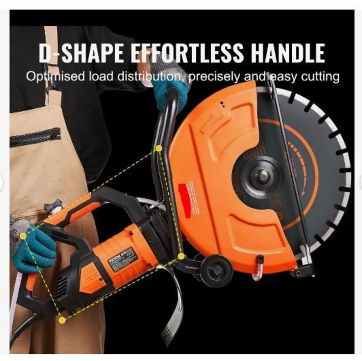 16"/40.6 cm Electric Concrete Saw Wet/Dry Saw - Image 4