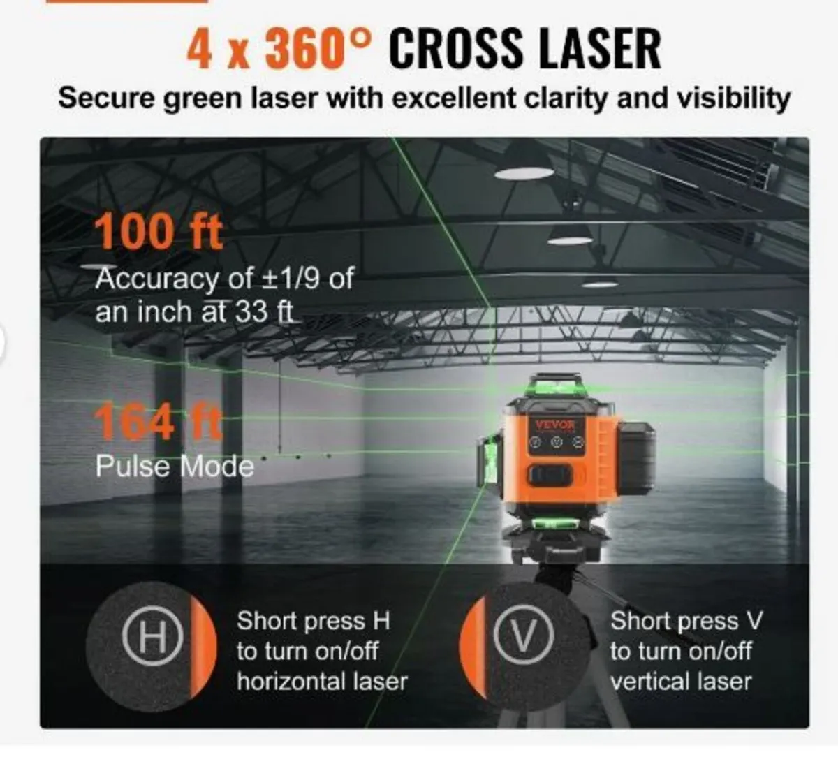 Laser Level 3048 cm Green Cross Line Self - Image 2
