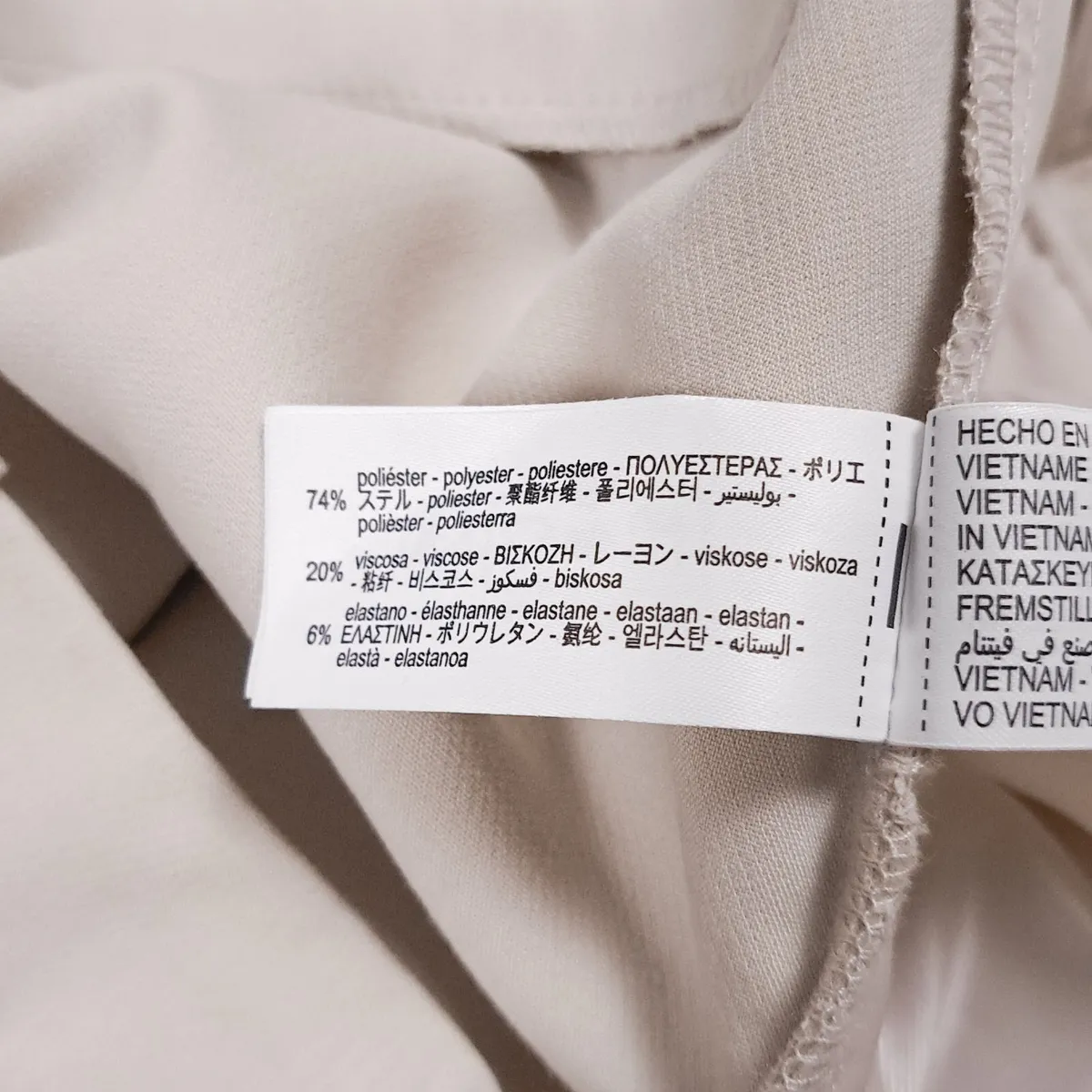 Zara Beige Off White Pleated Cropped Trousers XL - Image 2