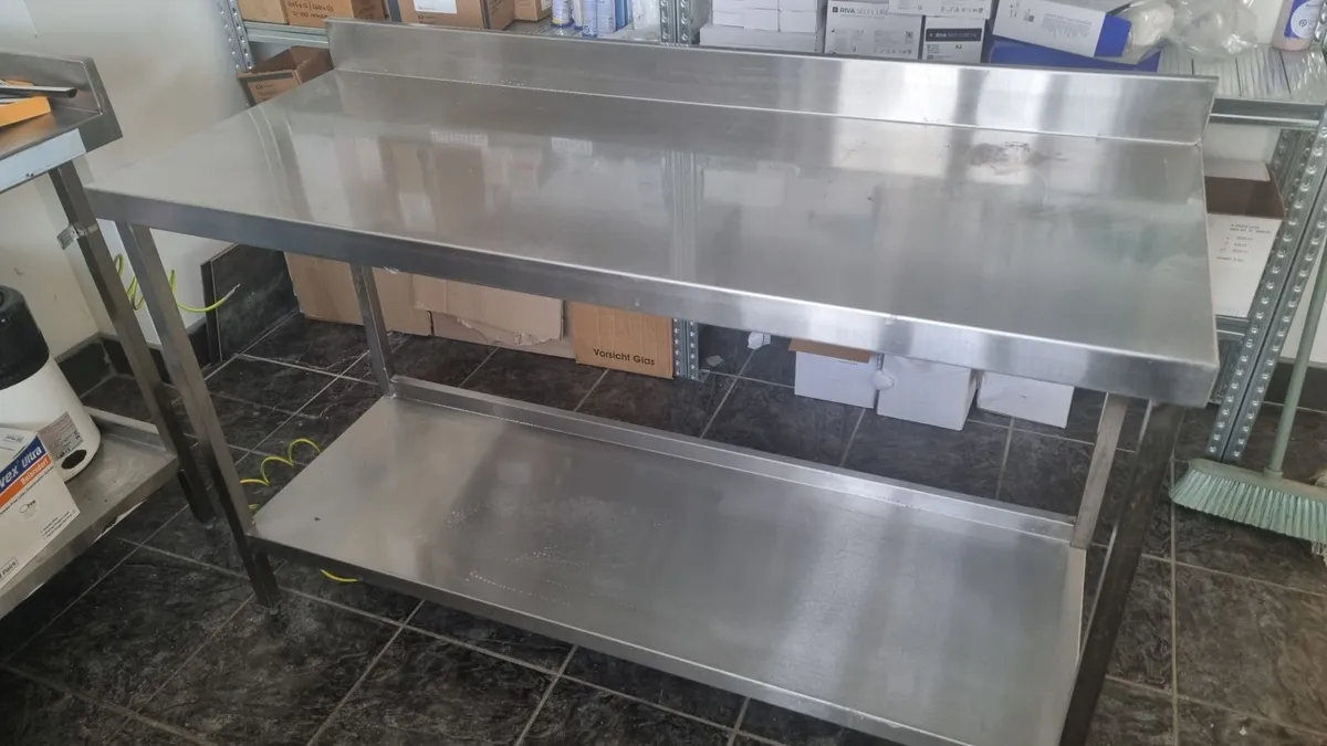 Stainless Steel Table and Sink - Image 2