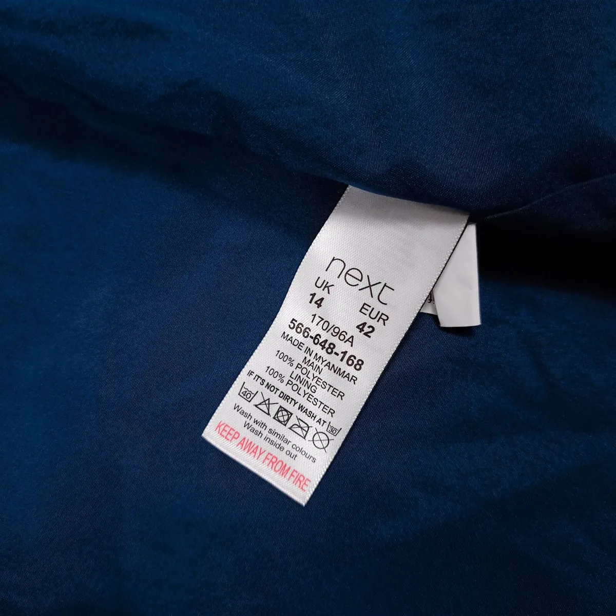 Next Green Floral Windbreaker Rain Jacket 14UK - Image 3