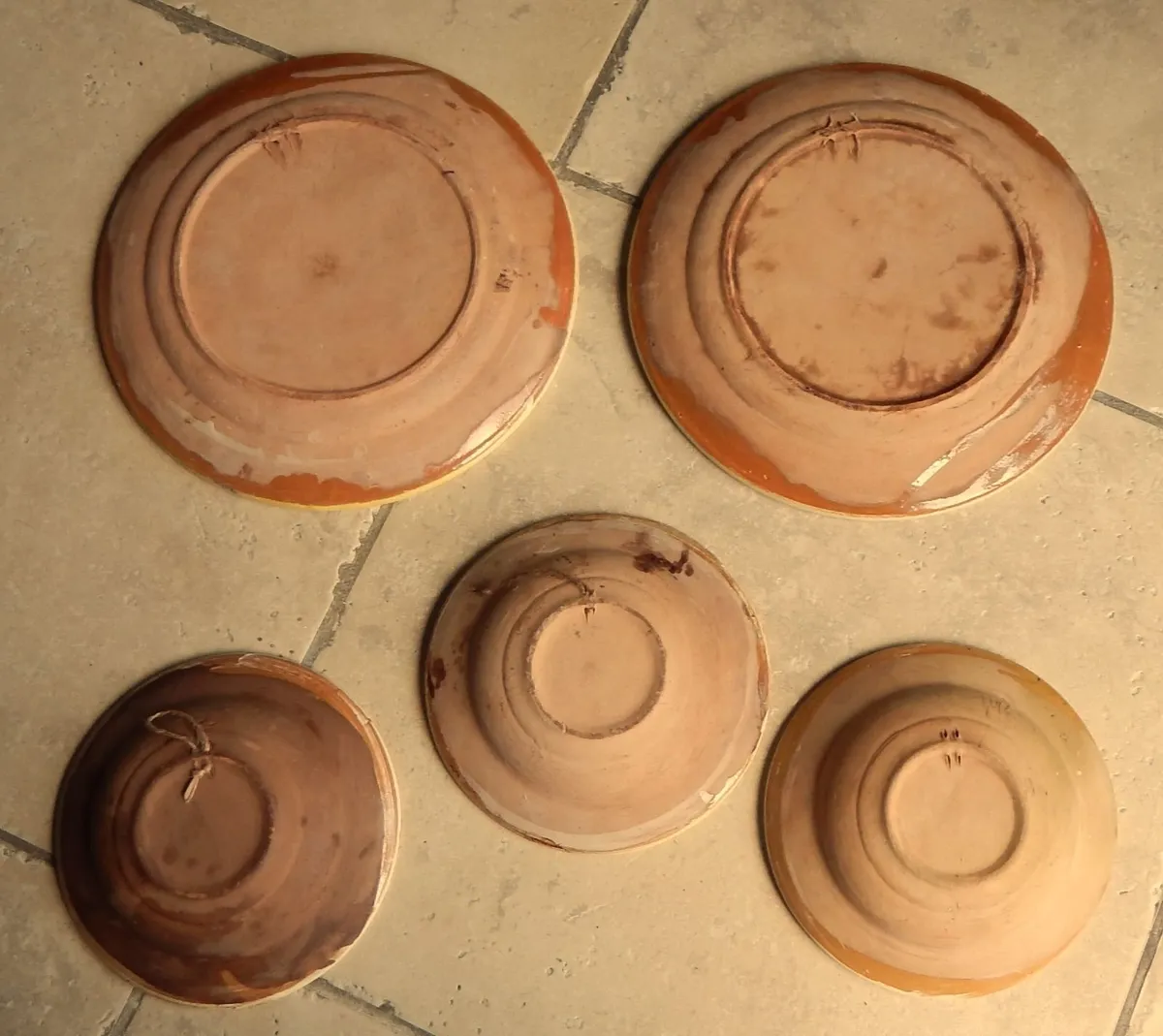 Rustic French Vintage Pottery Charger Plates - Image 4