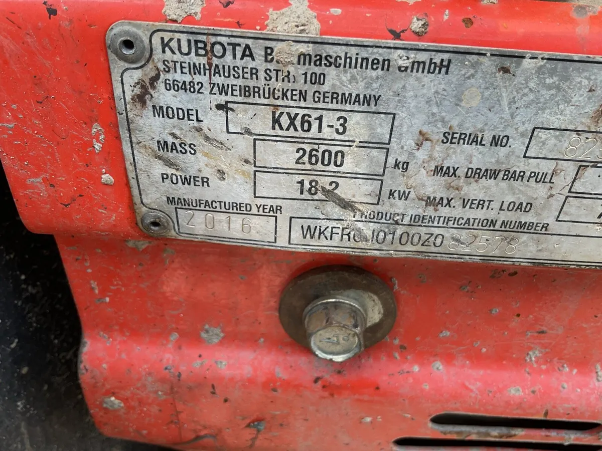 2016 Kubota Kx 61/3 - Image 2