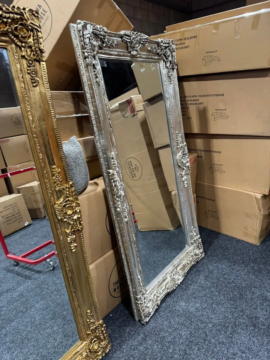 Large Mirror Ornate Regal Decorative - Image 4