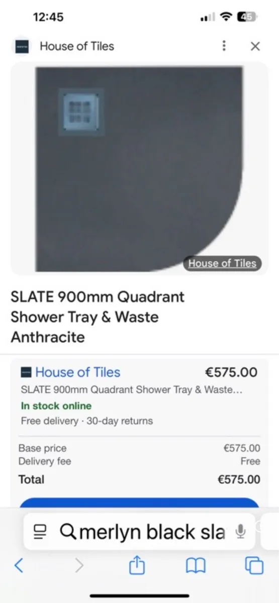 Sonas black shower tray