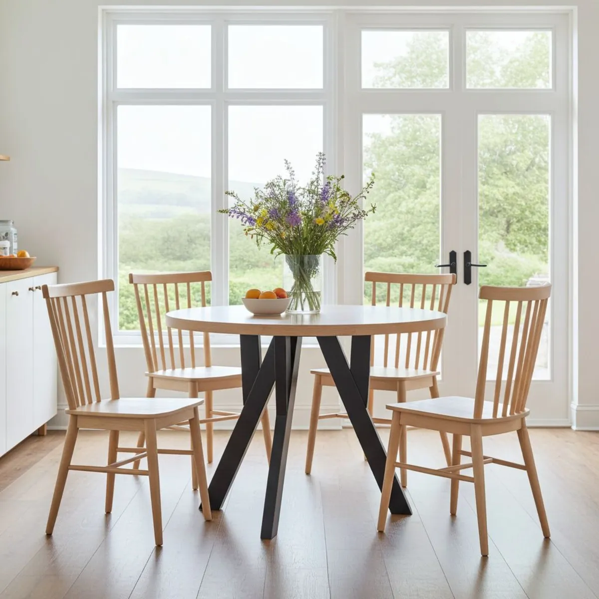 Modern Oak Extendable Dining Table 100cm to 180cm - Image 1