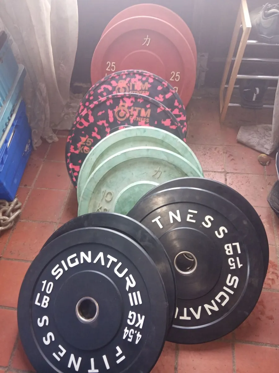 Olympic bumper plates set 245kg - Image 2
