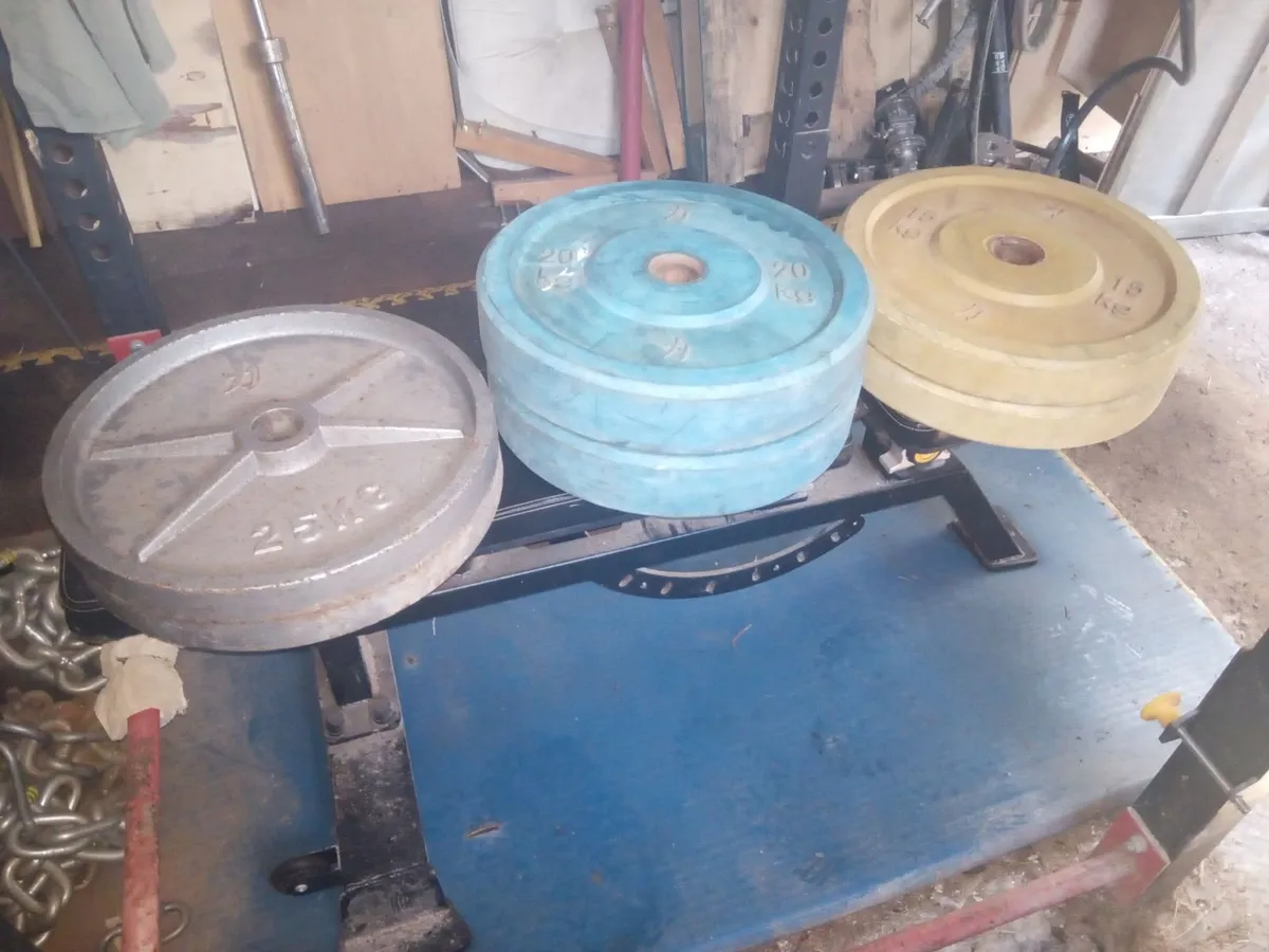 Olympic bumper plates set 245kg - Image 4