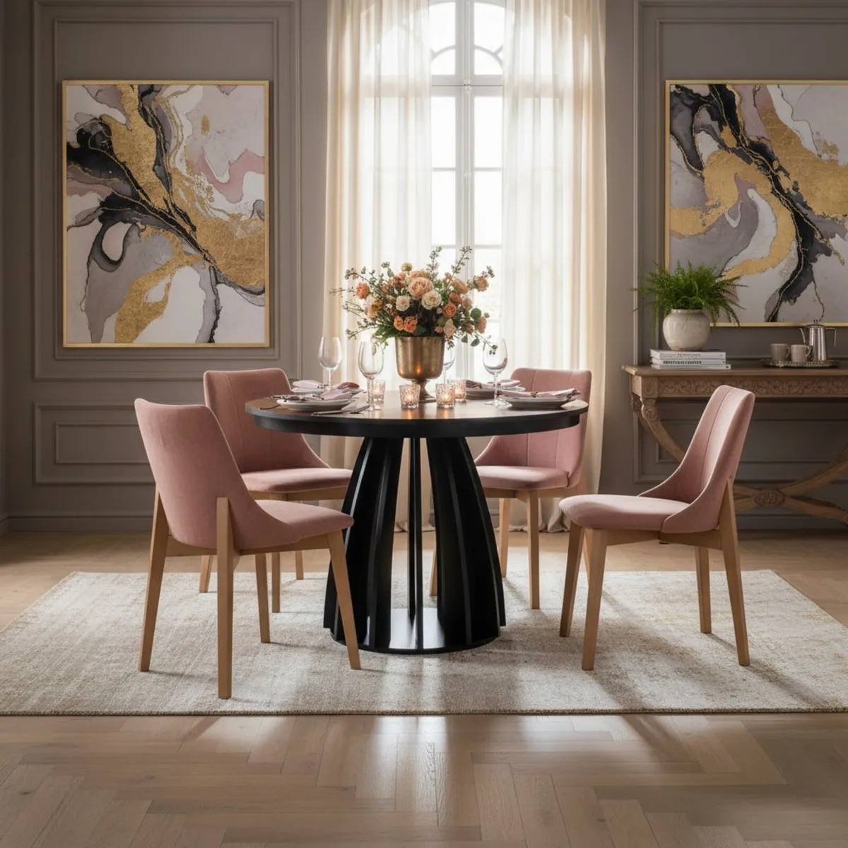 Axis Black Extendable Dining Table 100 to 140cm - Image 4