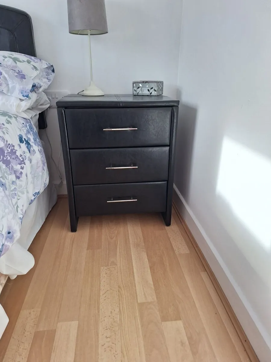 Bedside Lockers (Leather Effect) - Image 1