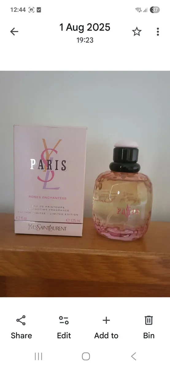 RARE YVES SAINT LAURENT PARIS ROSES ENCHANTEES - Image 1