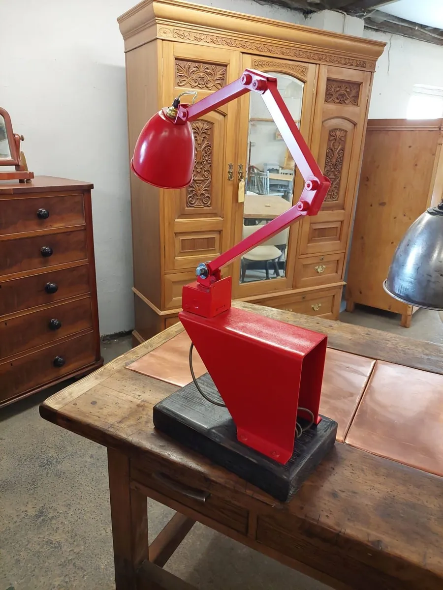 Vintage, 1950s engineering work anglepoise lamp - Image 1