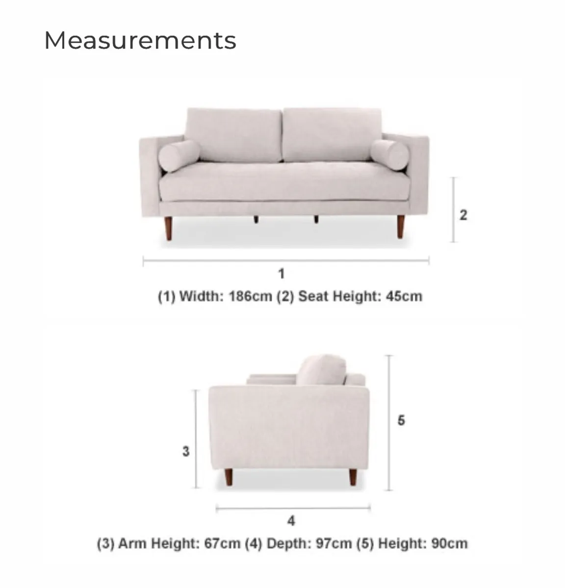 Two Seater Couch and Armchair - Image 3