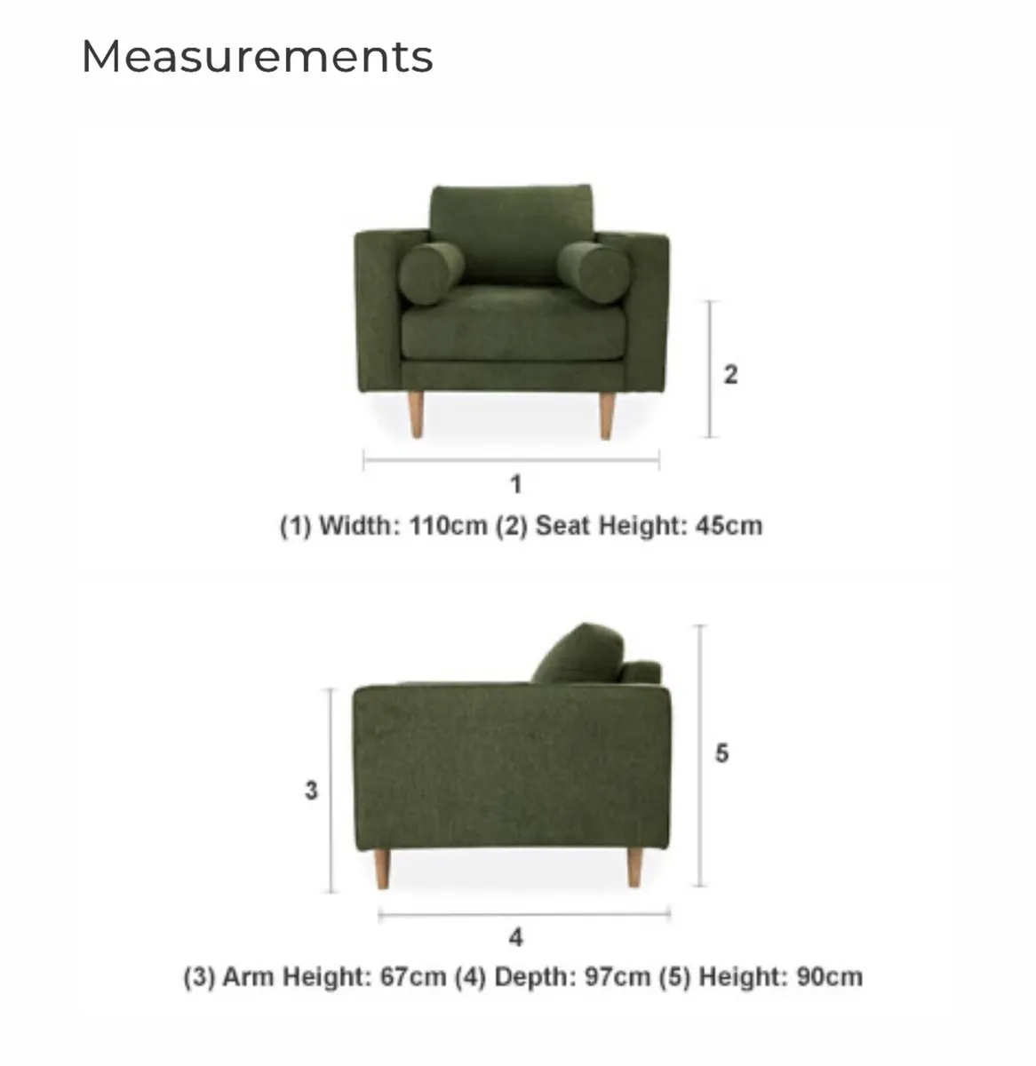 Two Seater Couch and Armchair - Image 4
