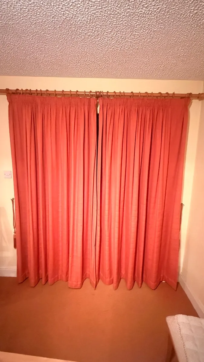Full length Curtains - Orange - Image 1