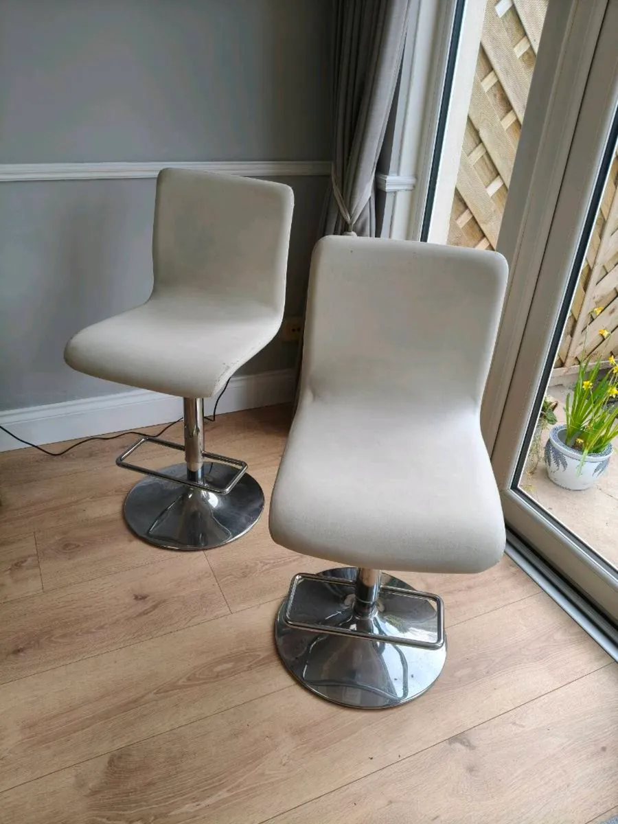 Two kitchen island stools