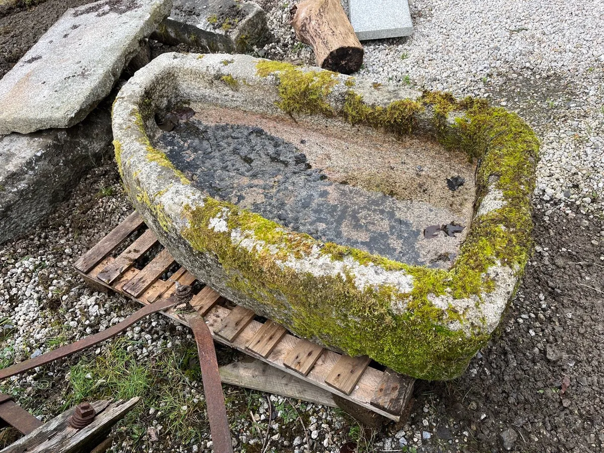 Antique granite trough - Image 3