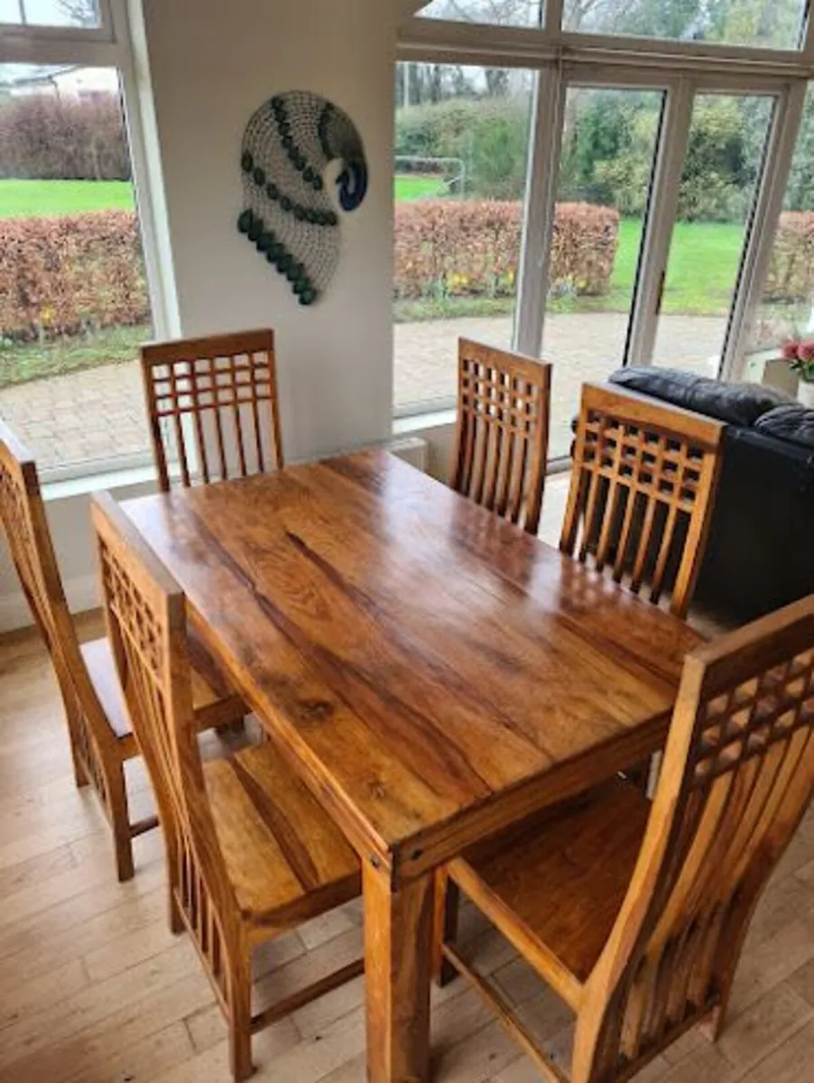 Table and 6 chairs for sale - Image 2