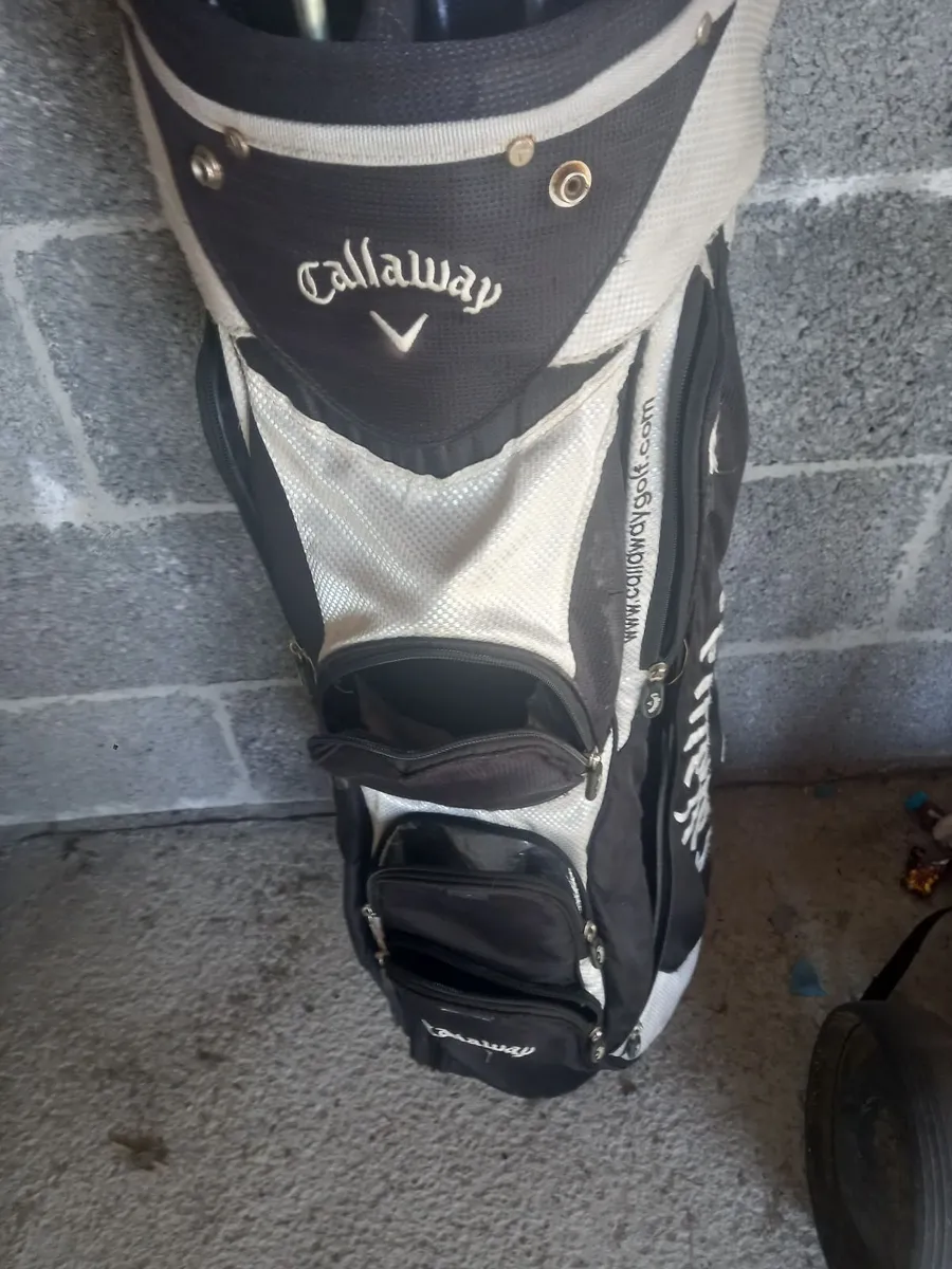 Golf clubs bag trolly shoes - Image 1