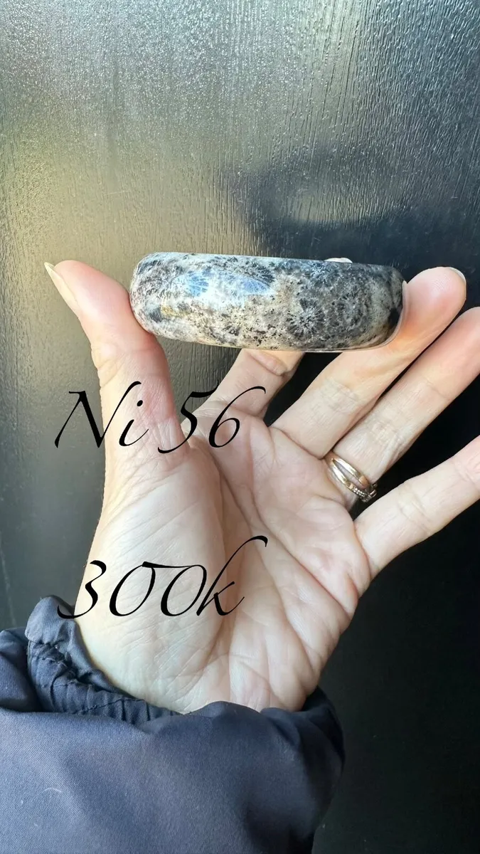 Natural fossil coral jade bangle 56mm - Image 2