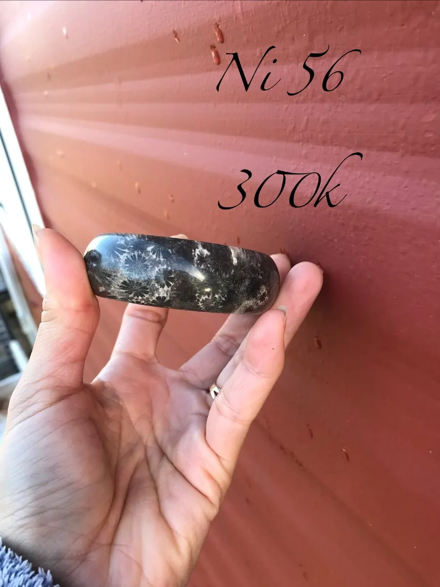 Natural fossil coral jade bracelet - Image 1