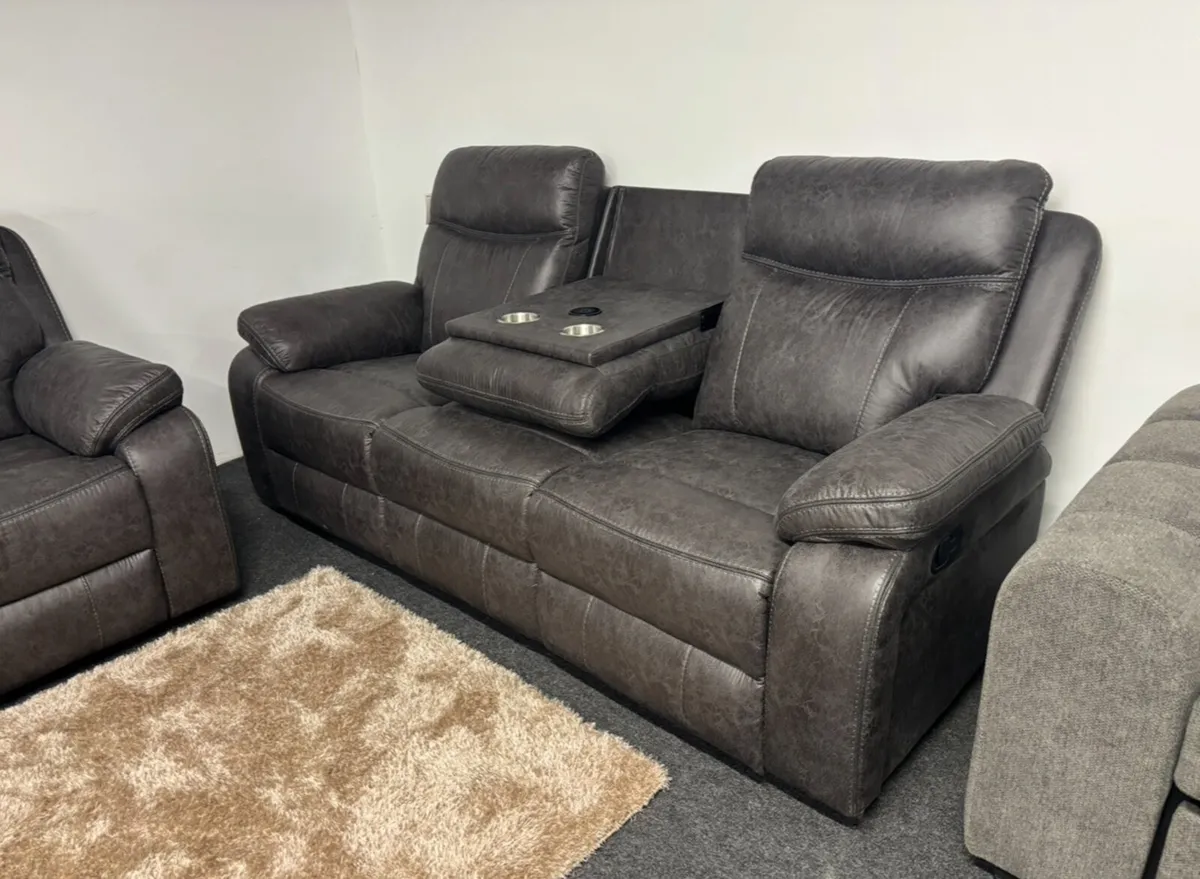 New 3+2 Grey Washington Sofas - Image 2
