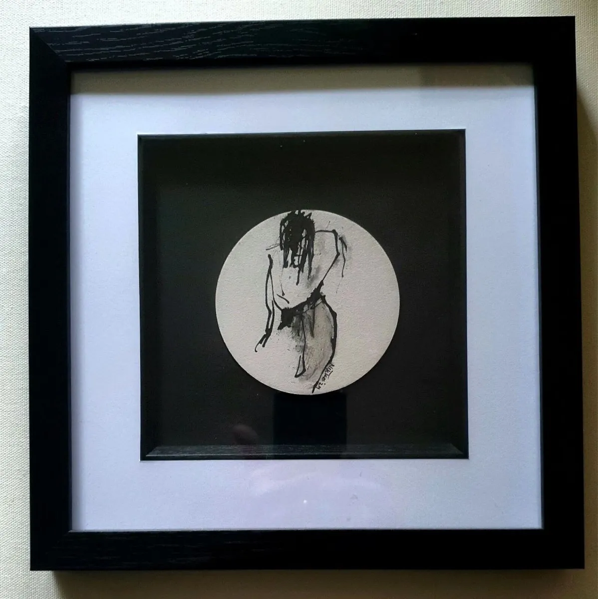 Set of 3 Original Nikke Naeme Ink Sketches  Framed - Image 1