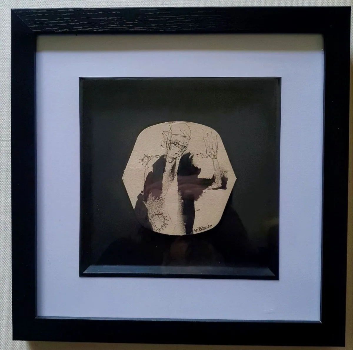 Set of 3 Original Nikke Naeme Ink Sketches  Framed - Image 3