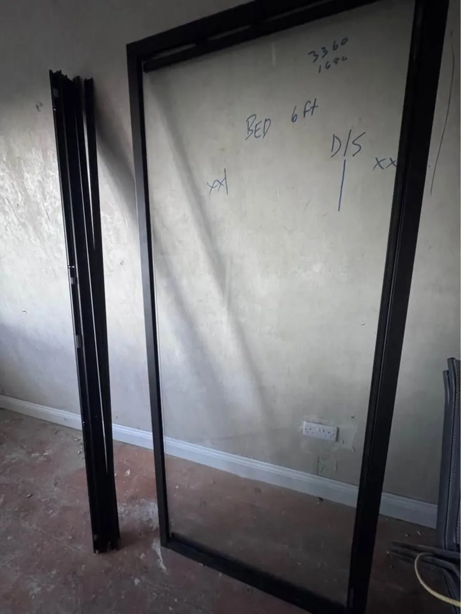 Shower Door - Sonas ASPECT Infold 900mm Black - Image 2