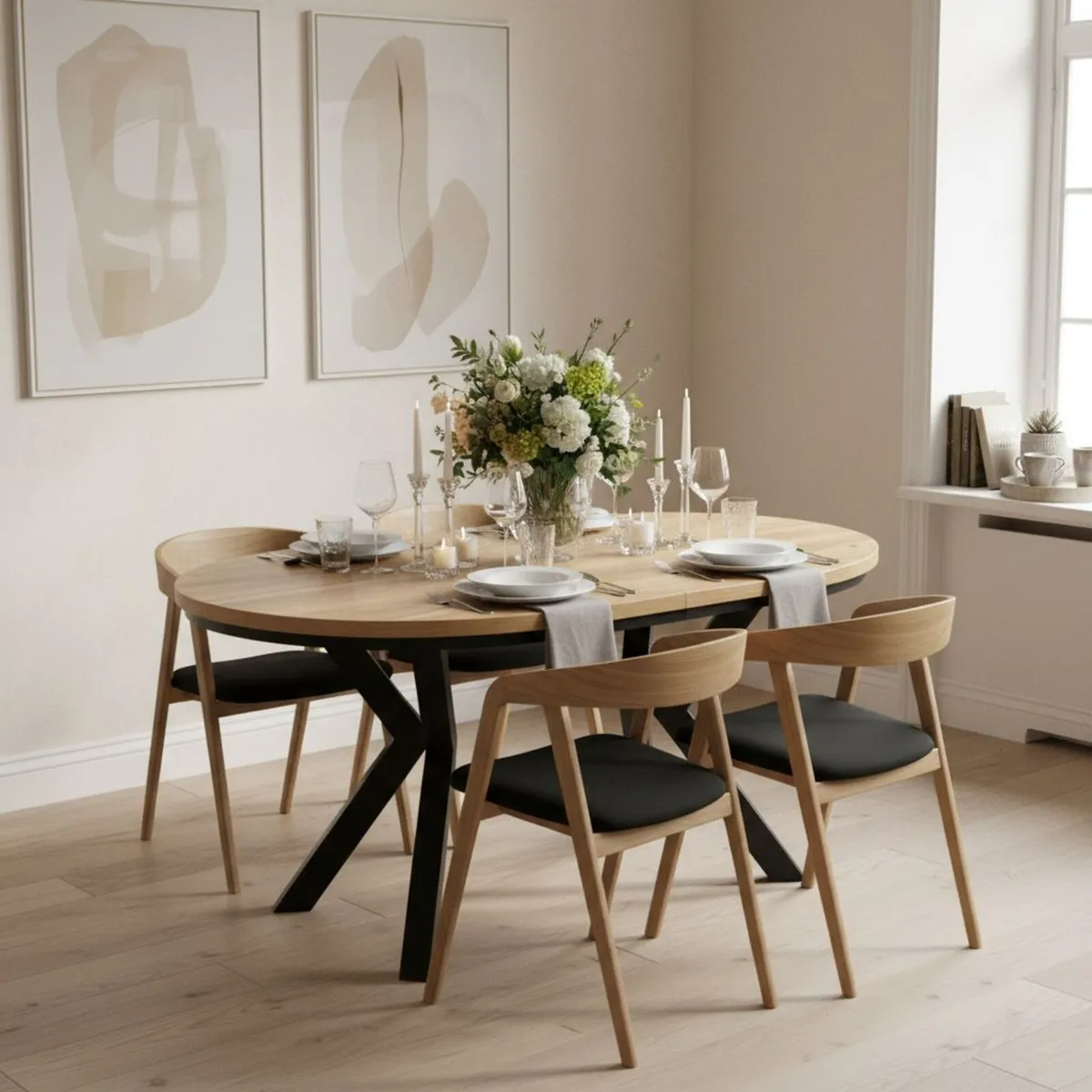 Condition: New   Sterling Extendable Round Dining - Image 4