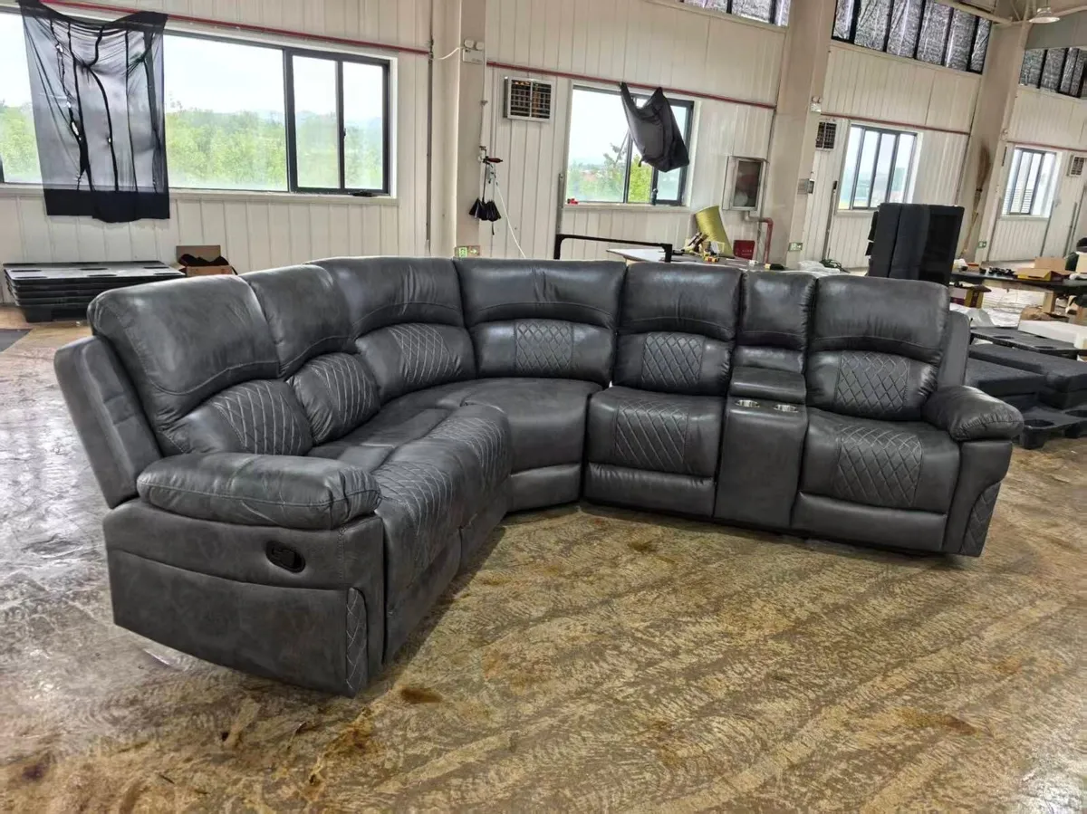 Grey Nando Suede Sofa Sets - Image 1
