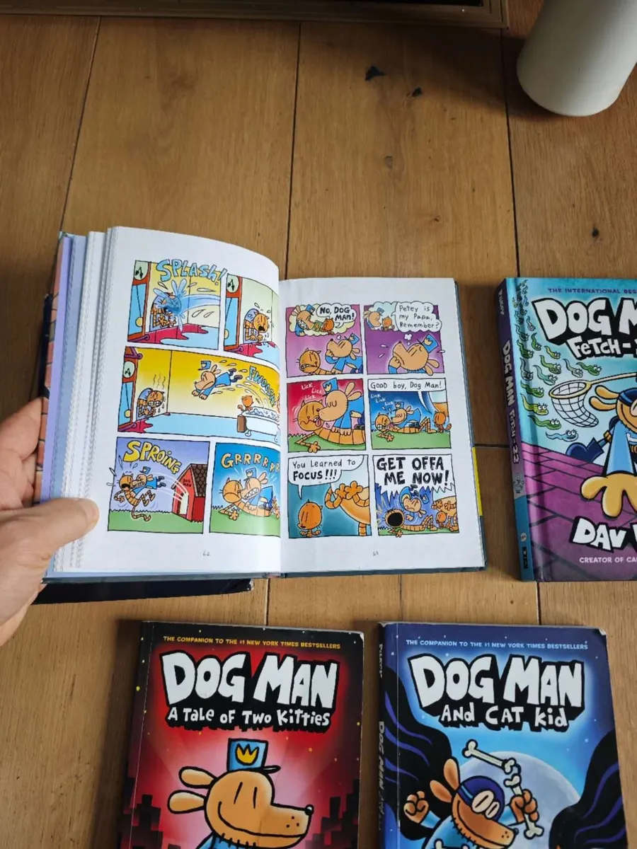 5 books of Dog Man, used, free post in Ireland - Image 4