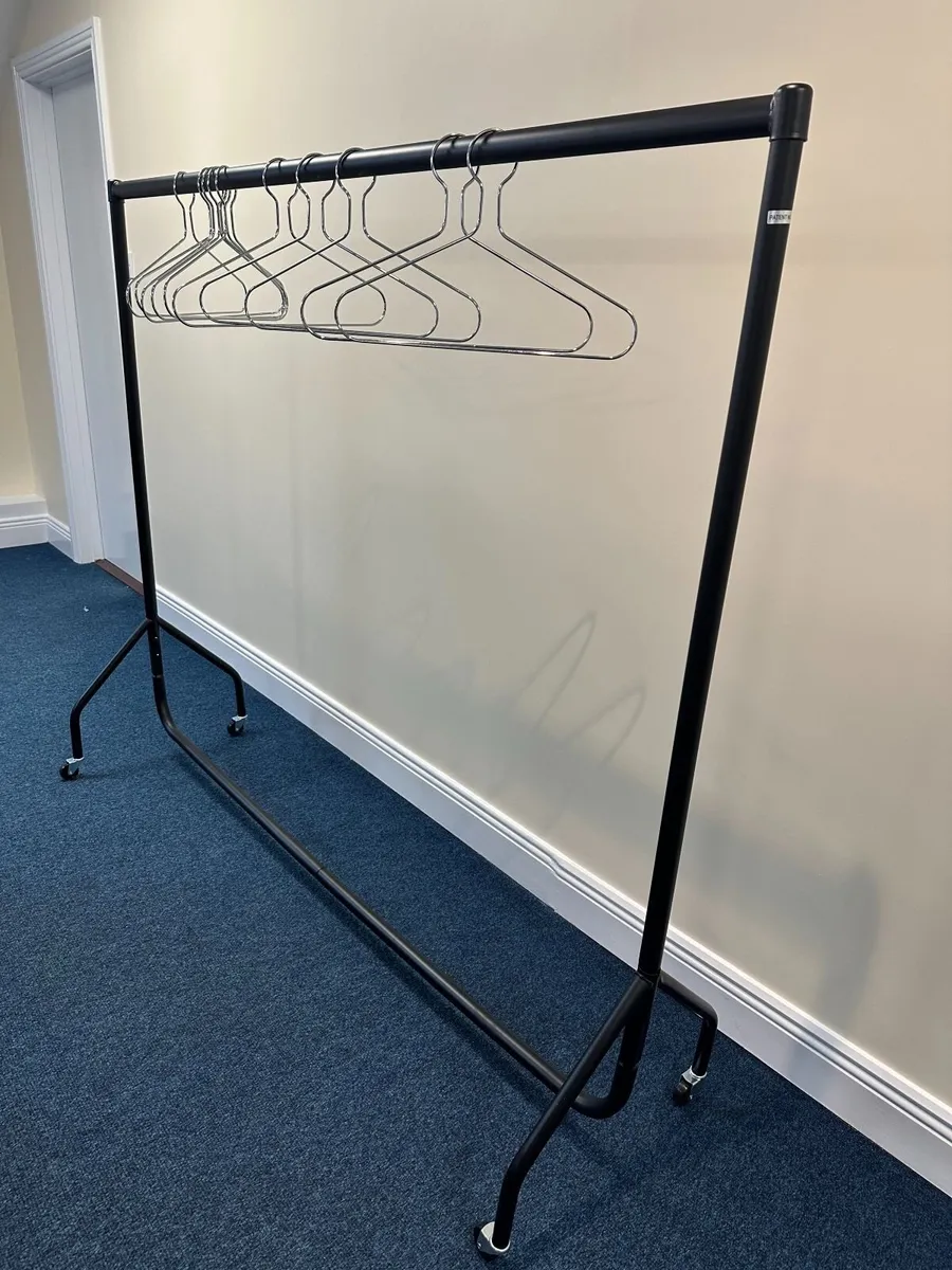 6' Clothes Rails on Castors - Image 1
