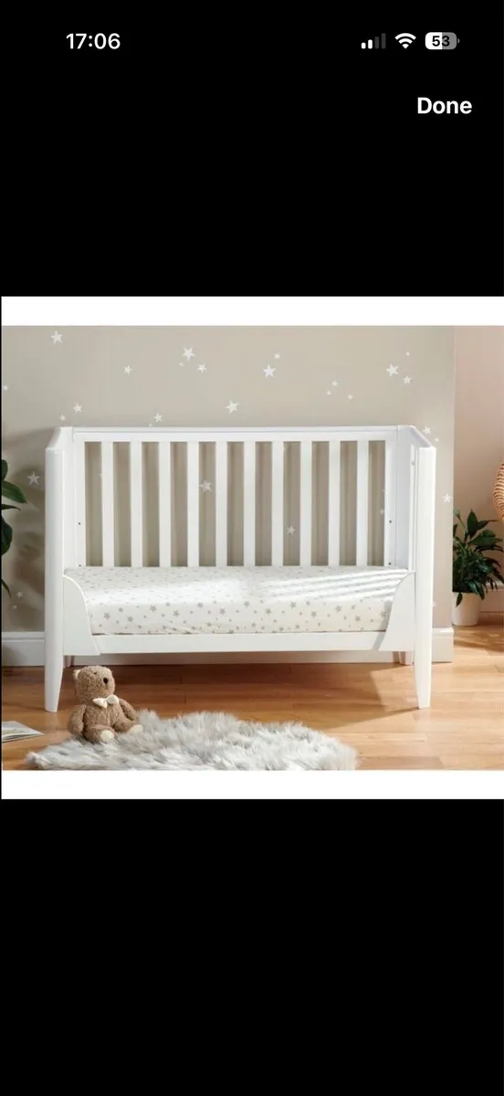 Cot bed in white - Image 3