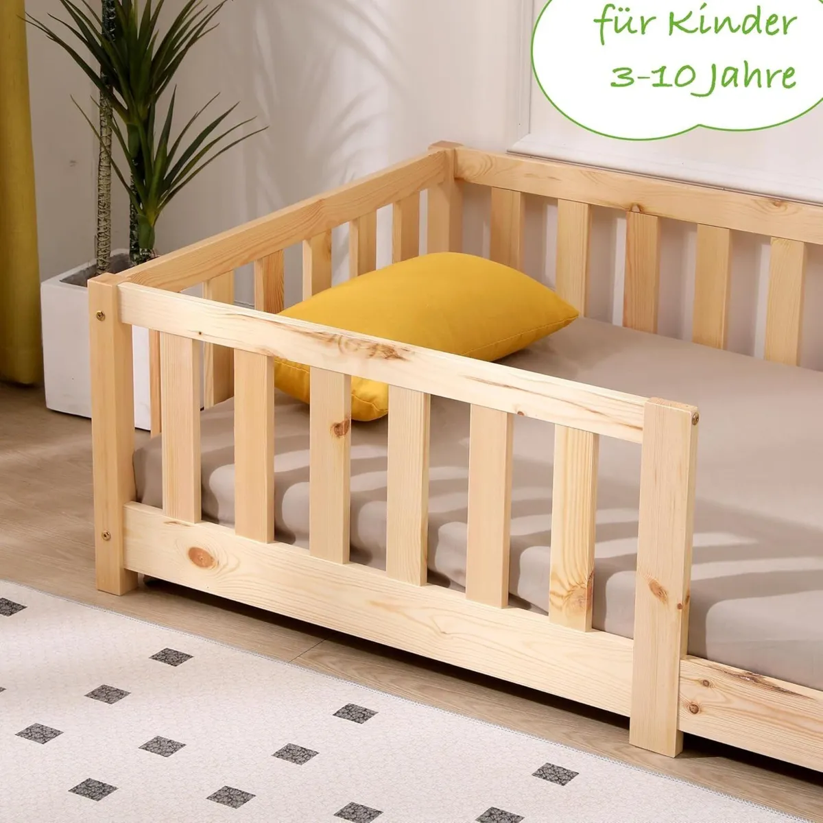 Children’s Bed with Fall Protection and Slatted - Image 3