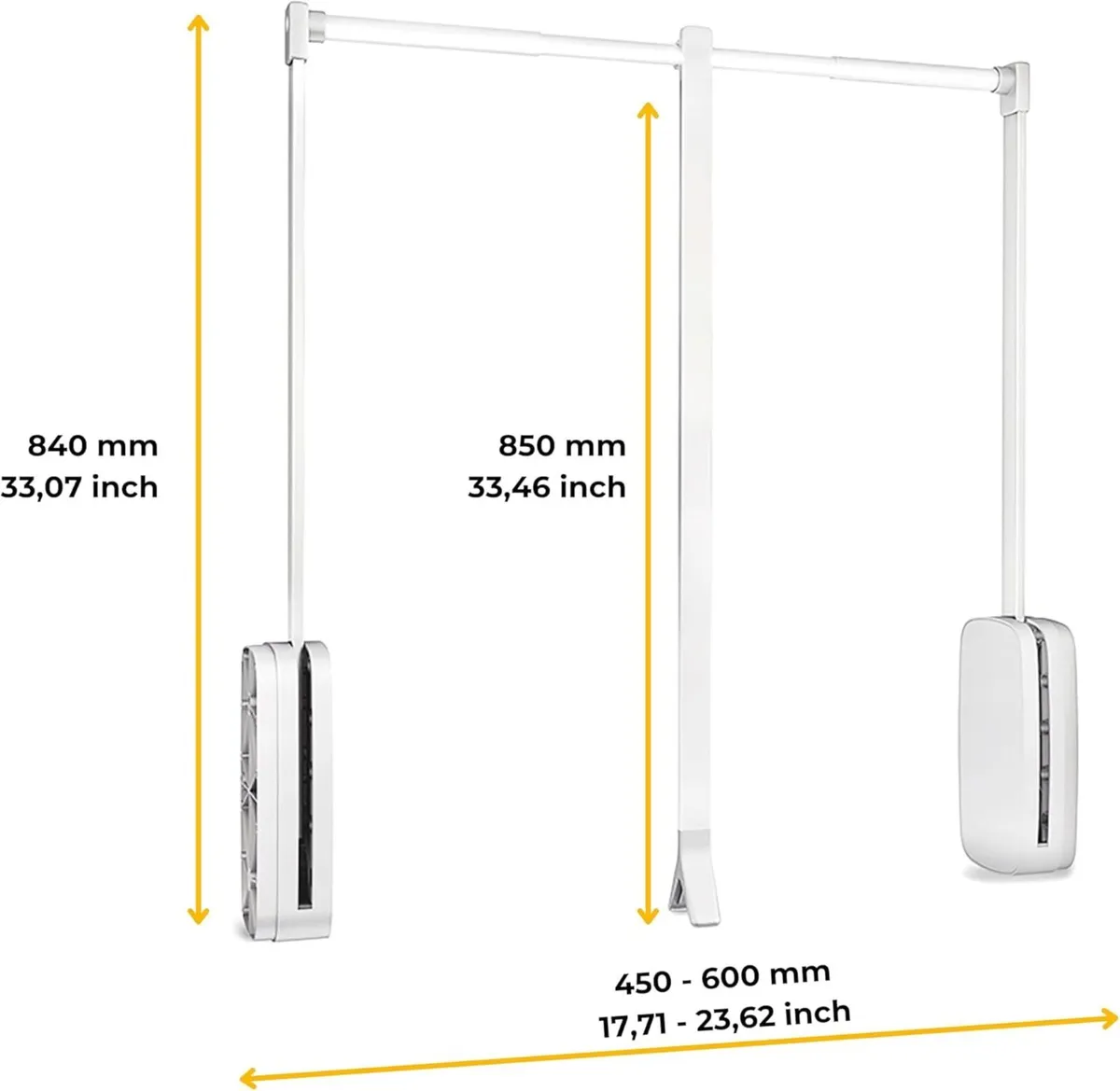 - Pull down hanging rail for wardrobe lift - Image 2