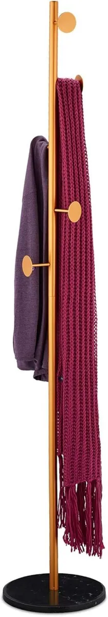 Coat Rack with Marble Base Standing Wardrobe 5 - Image 1