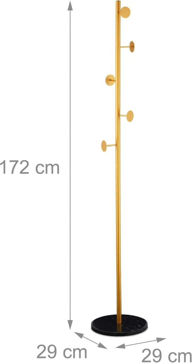 Coat Rack with Marble Base Standing Wardrobe 5 - Image 3