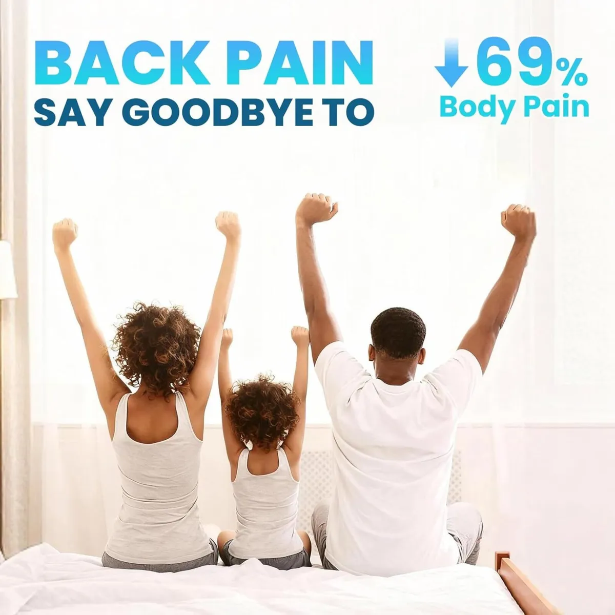 FRIDEKO Small Double Memory Foam Mattress Topper - Image 3