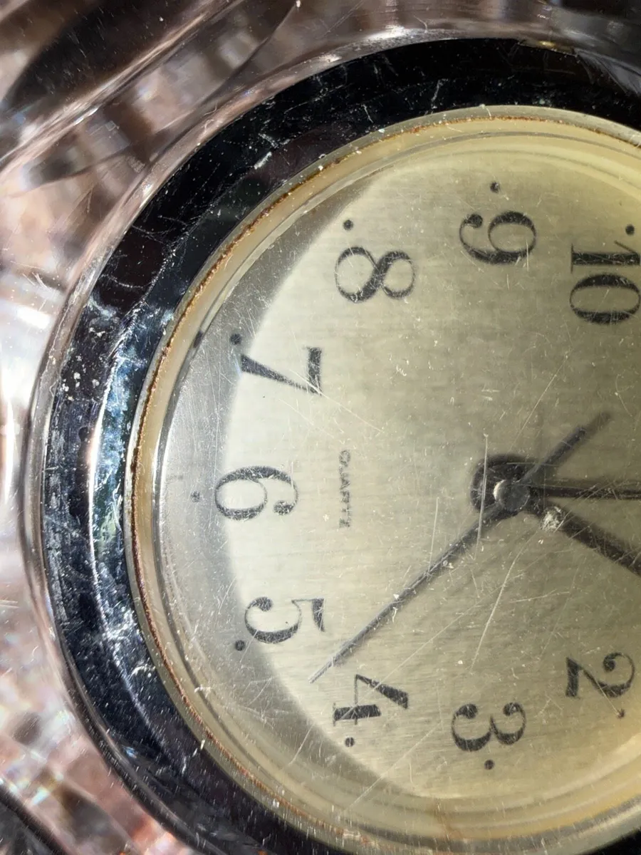 Waterford crystal octagonal gold faced desk clock - Image 3