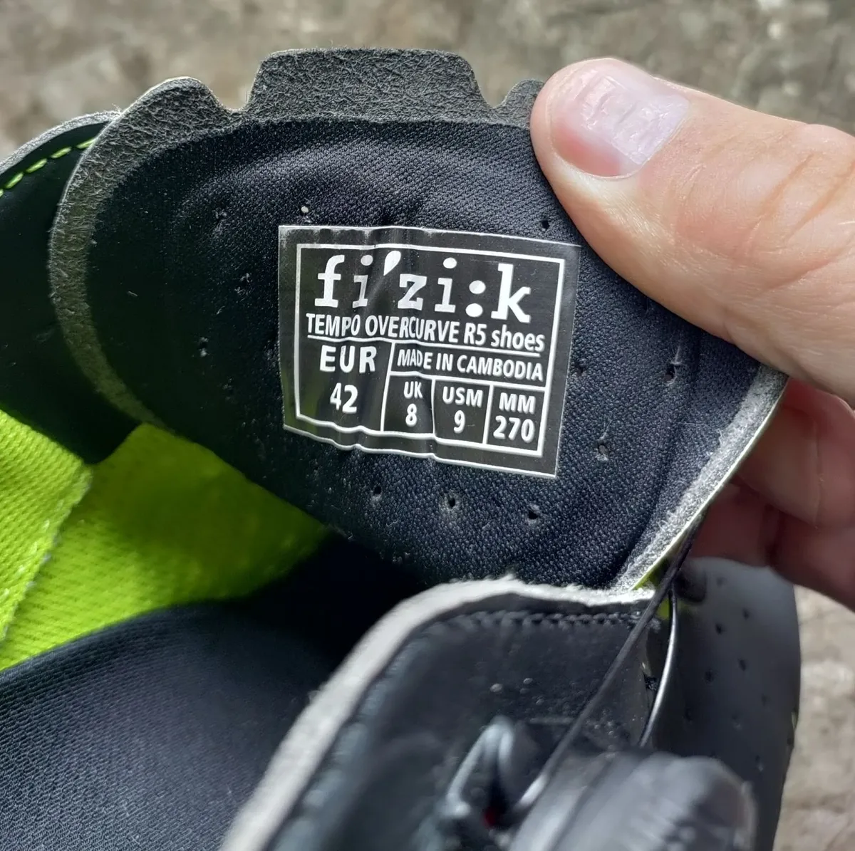 Fizik Overcurve Tempo R5 Road cycling shoes 8uk 42 - Image 3