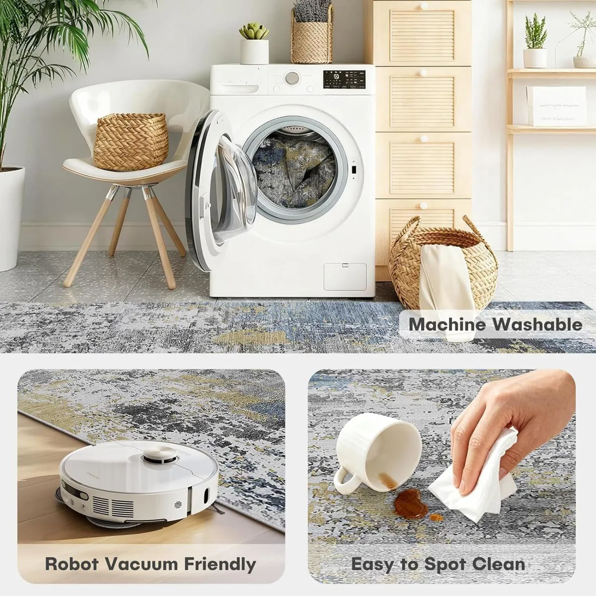 Living Room Rug 160x230 cm Large Non-Slip - Image 4