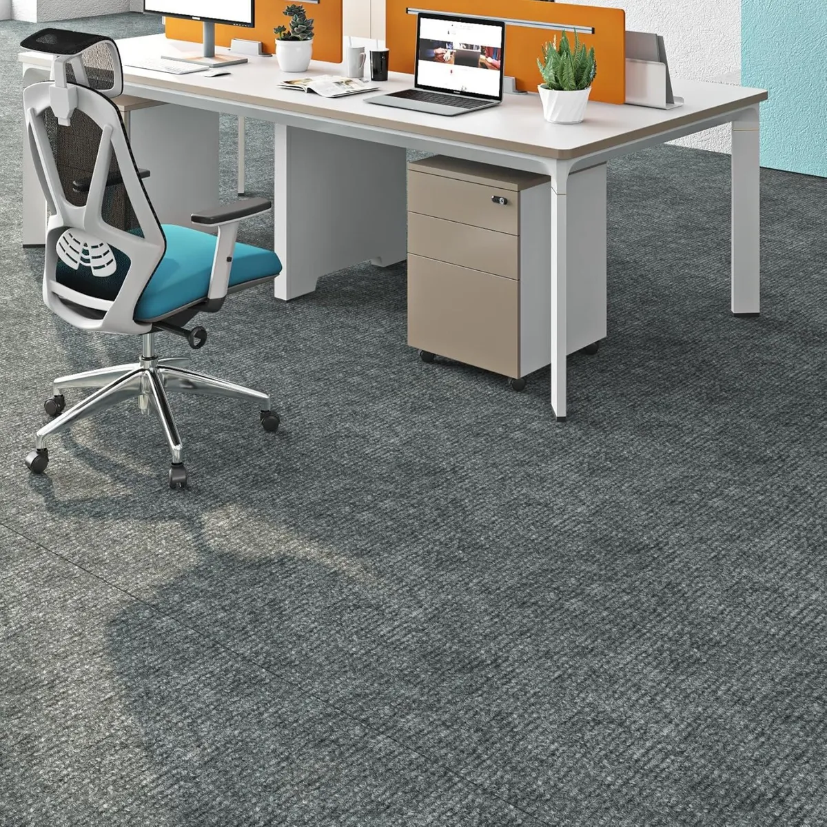 Grey Carpet Tiles Self Adhesive for Living Room - Image 2