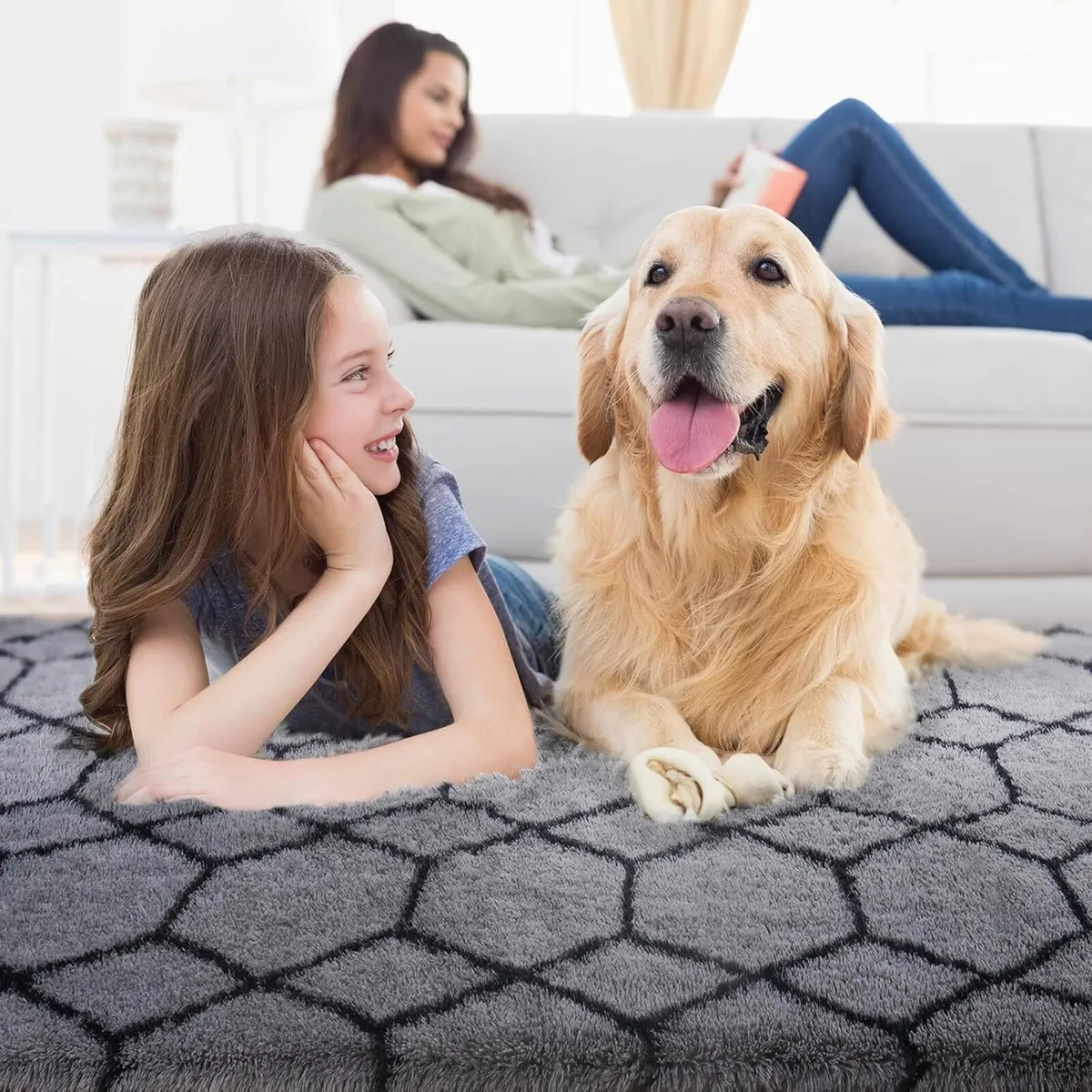 Fluffy Rug for Living Room 200x300cm Extra Large - Image 2