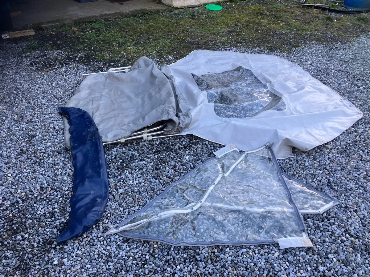 BOAT BIMINI HOOD + REAR COVER +WINDOWS - Image 4