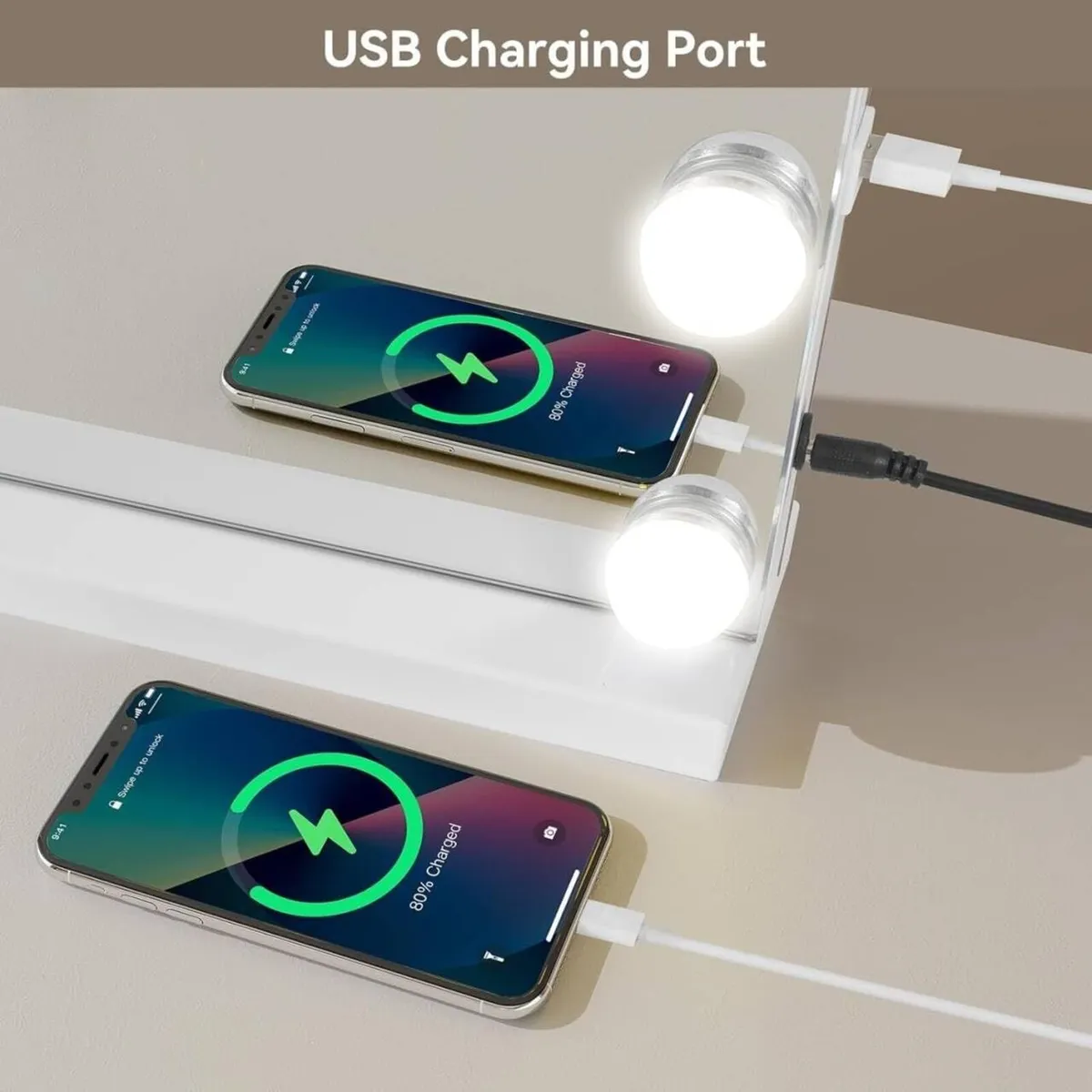 Hollywood Vanity Mirror with Lights 58x45cm - Image 4