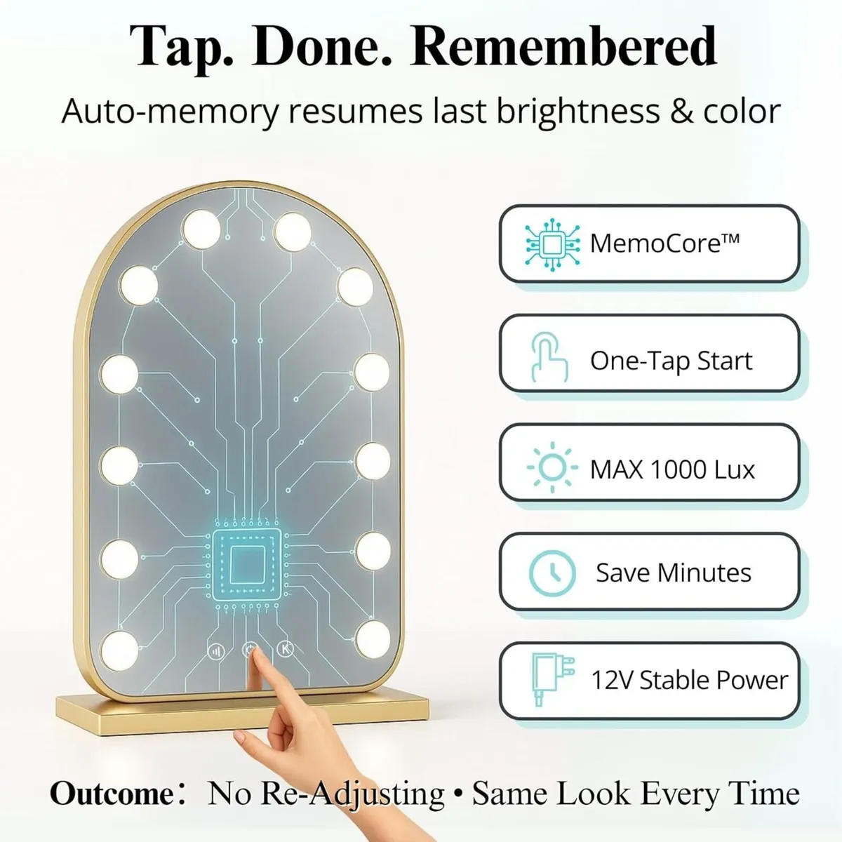 Vanity Mirror with Lights Dressing Table Lighted - Image 4