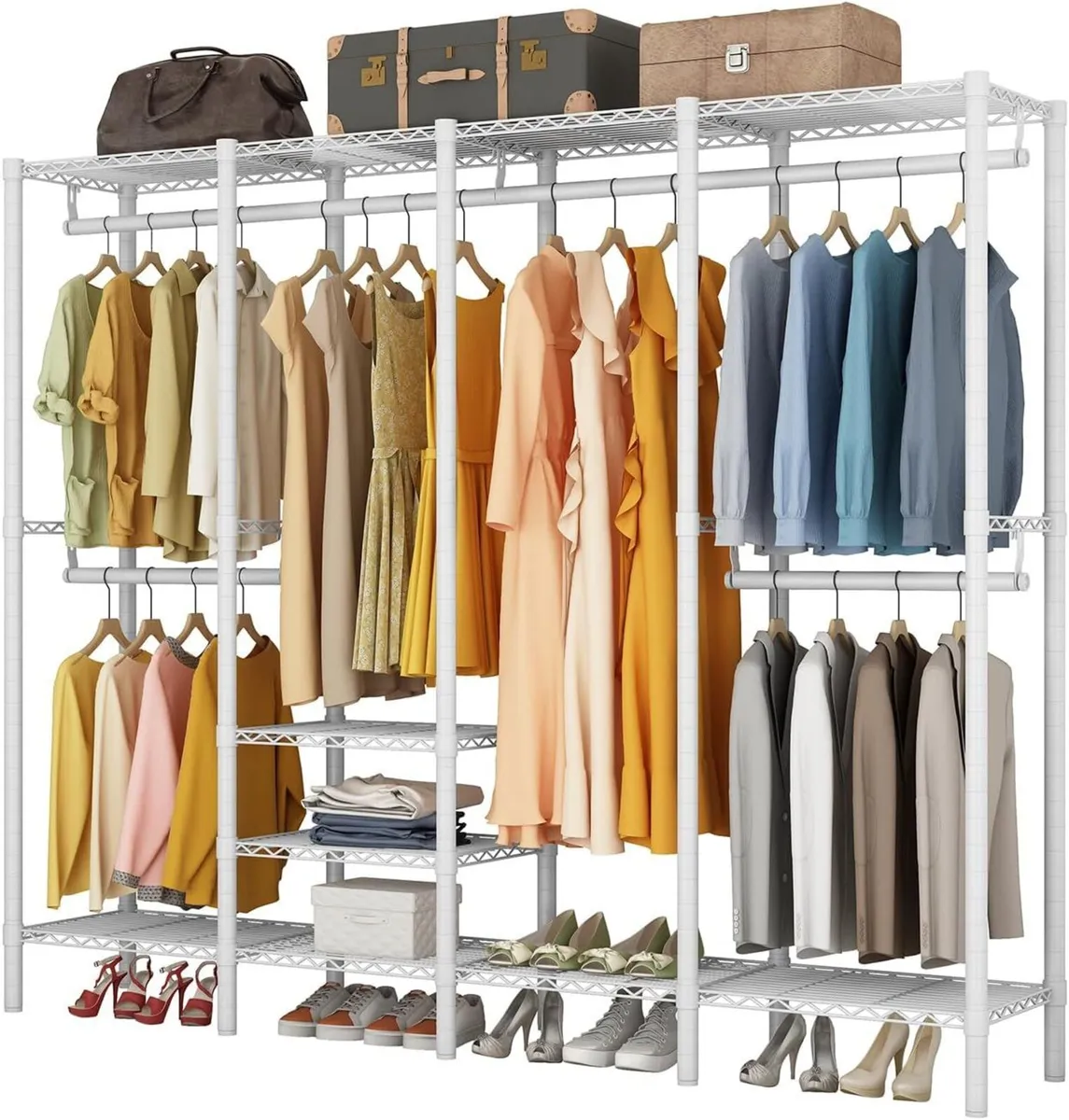 Clothes Rails Heavy Duty Clothing Rail Freestandin - Image 1