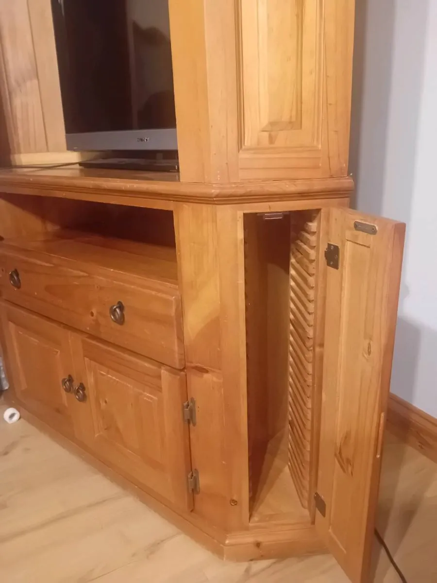 Mexican pine tv unit display cabinet - Image 3